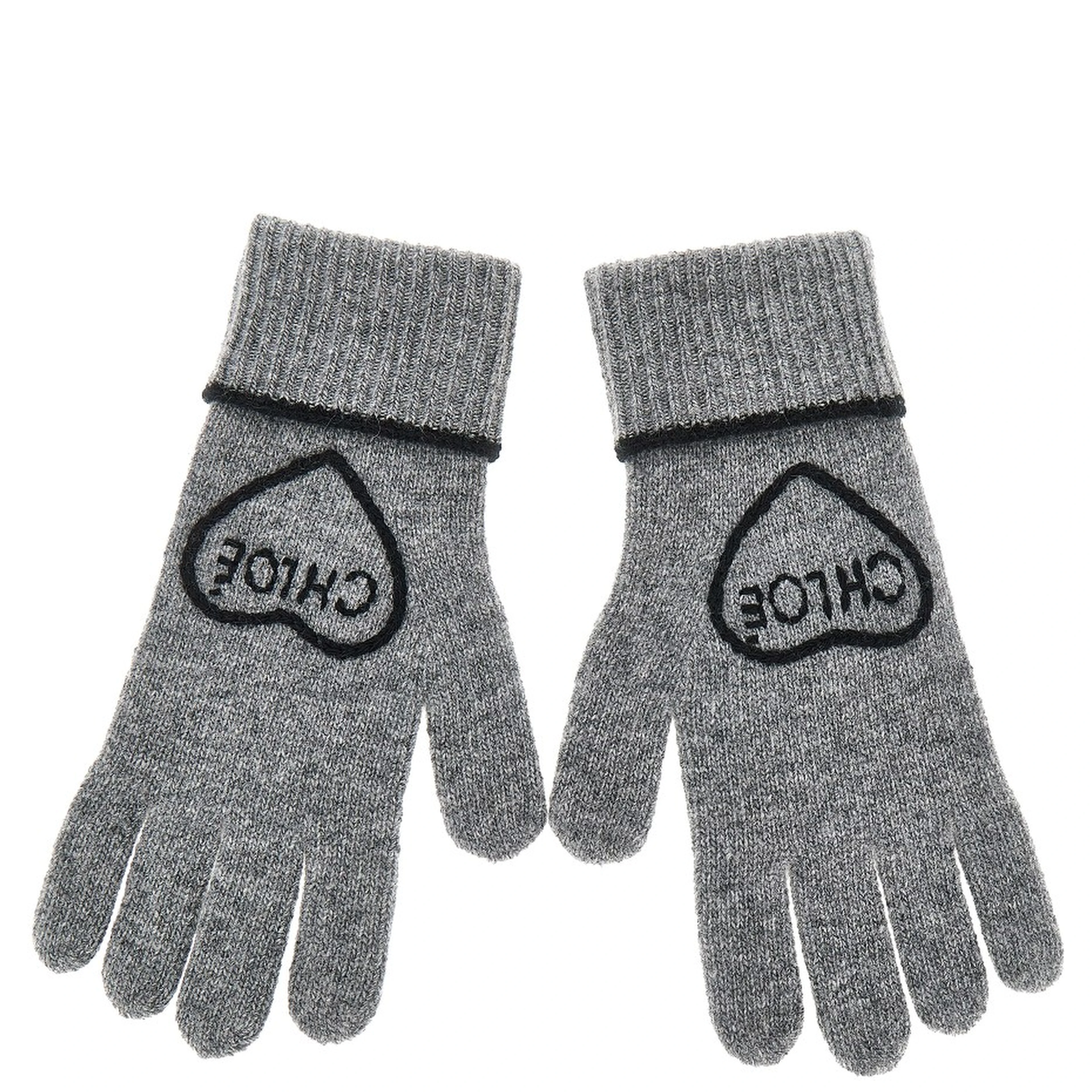 'Chloé Encoeur' wool and cashmere gloves