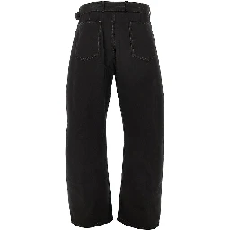 'Twisted' denim pants with belt