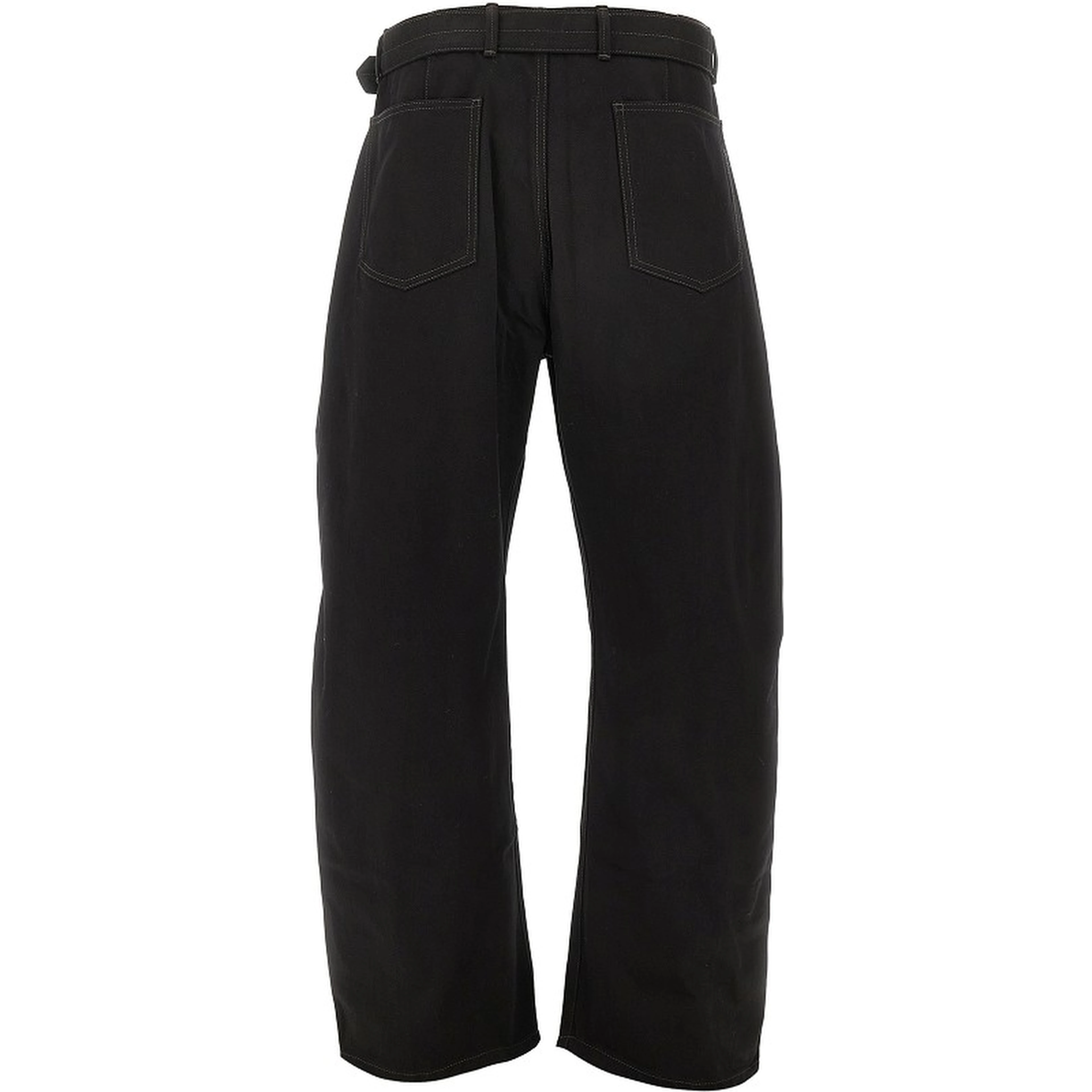 'Twisted' denim pants with belt