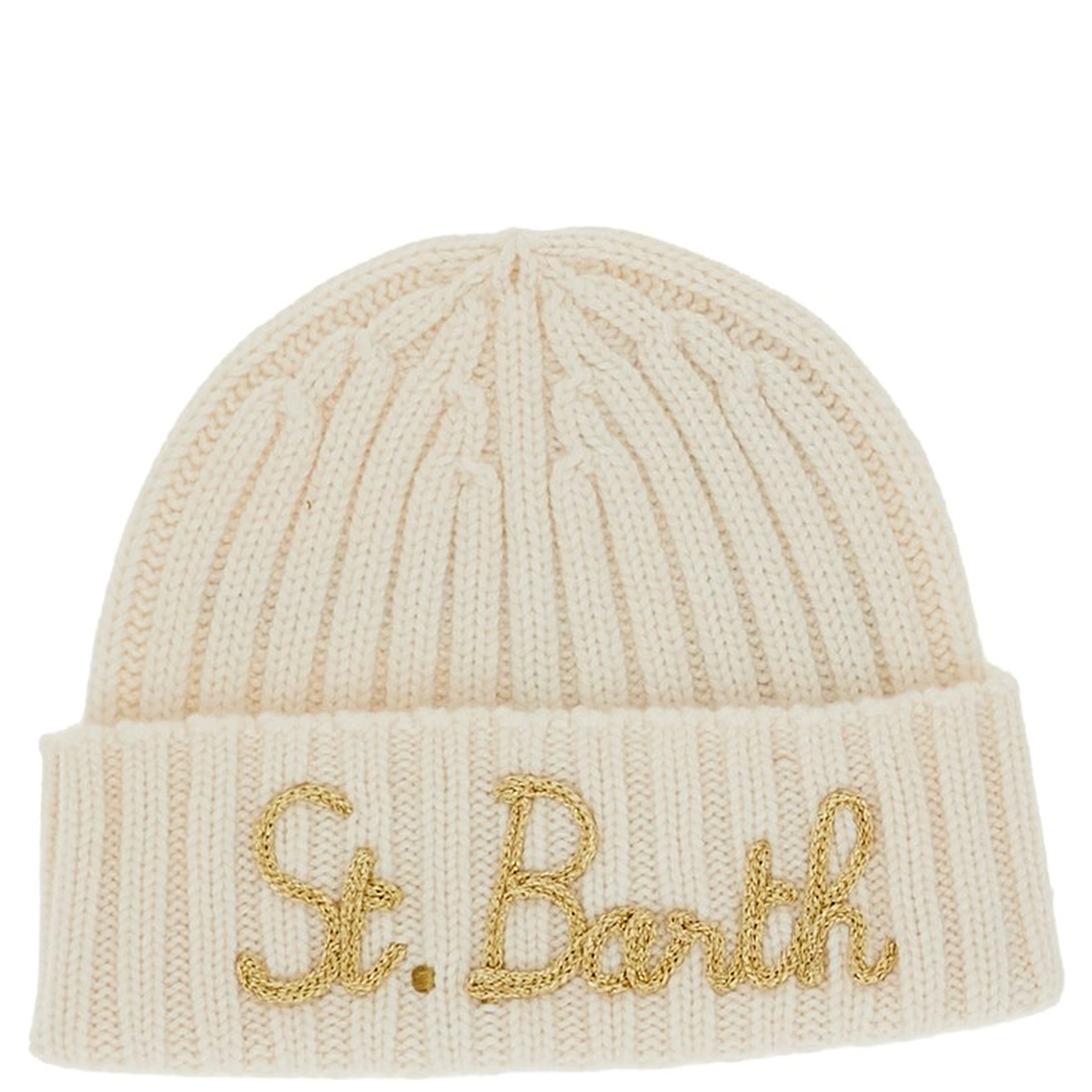 Logo embroidery ribbed beanie hat