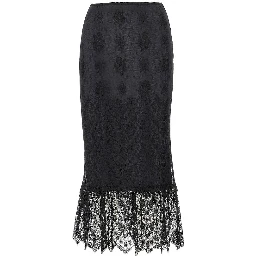 Chantilly lace midi skirt