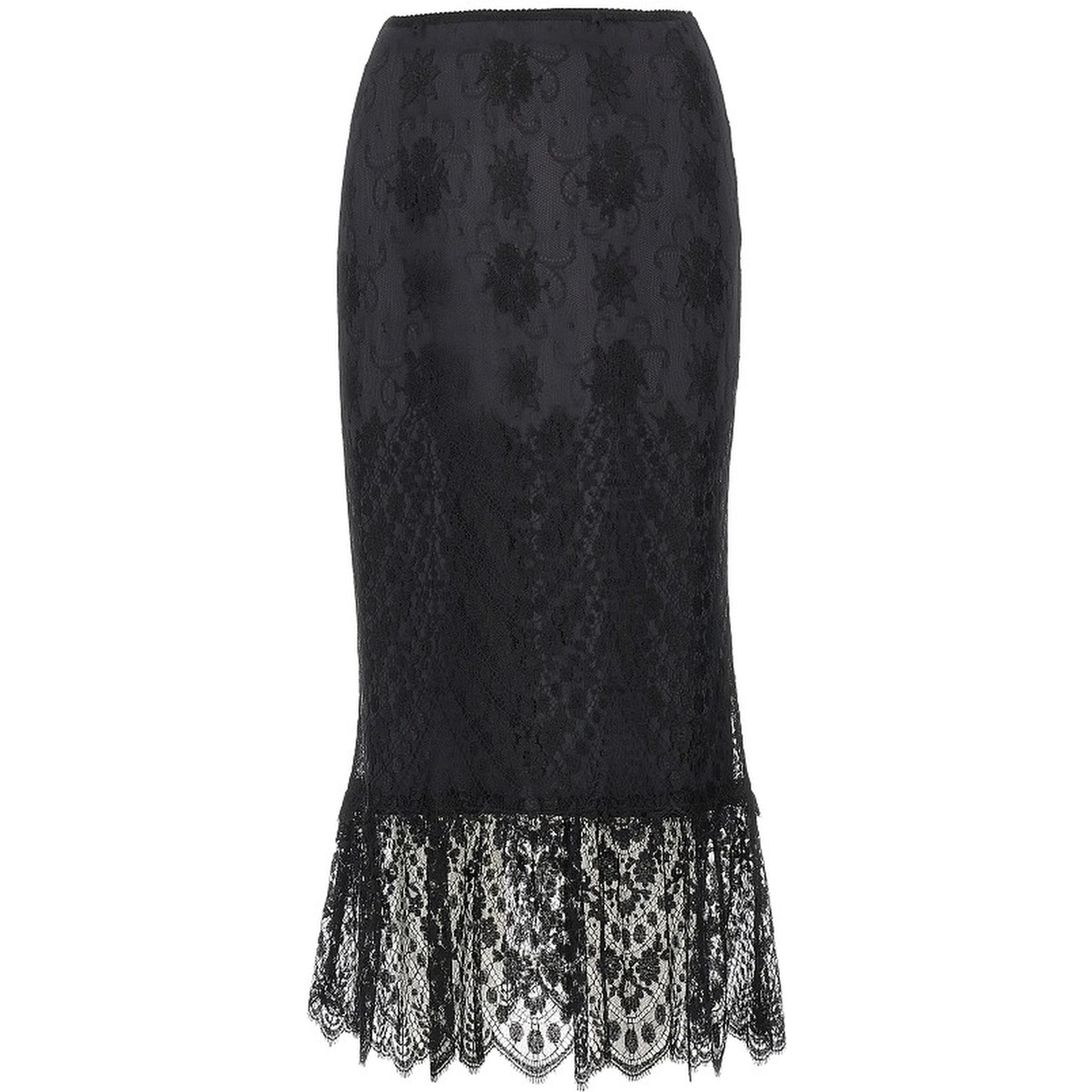 Chantilly lace midi skirt