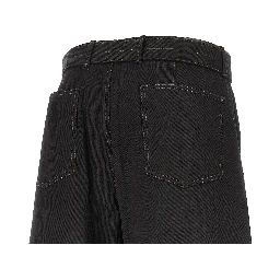 'Twisted' denim pants with belt