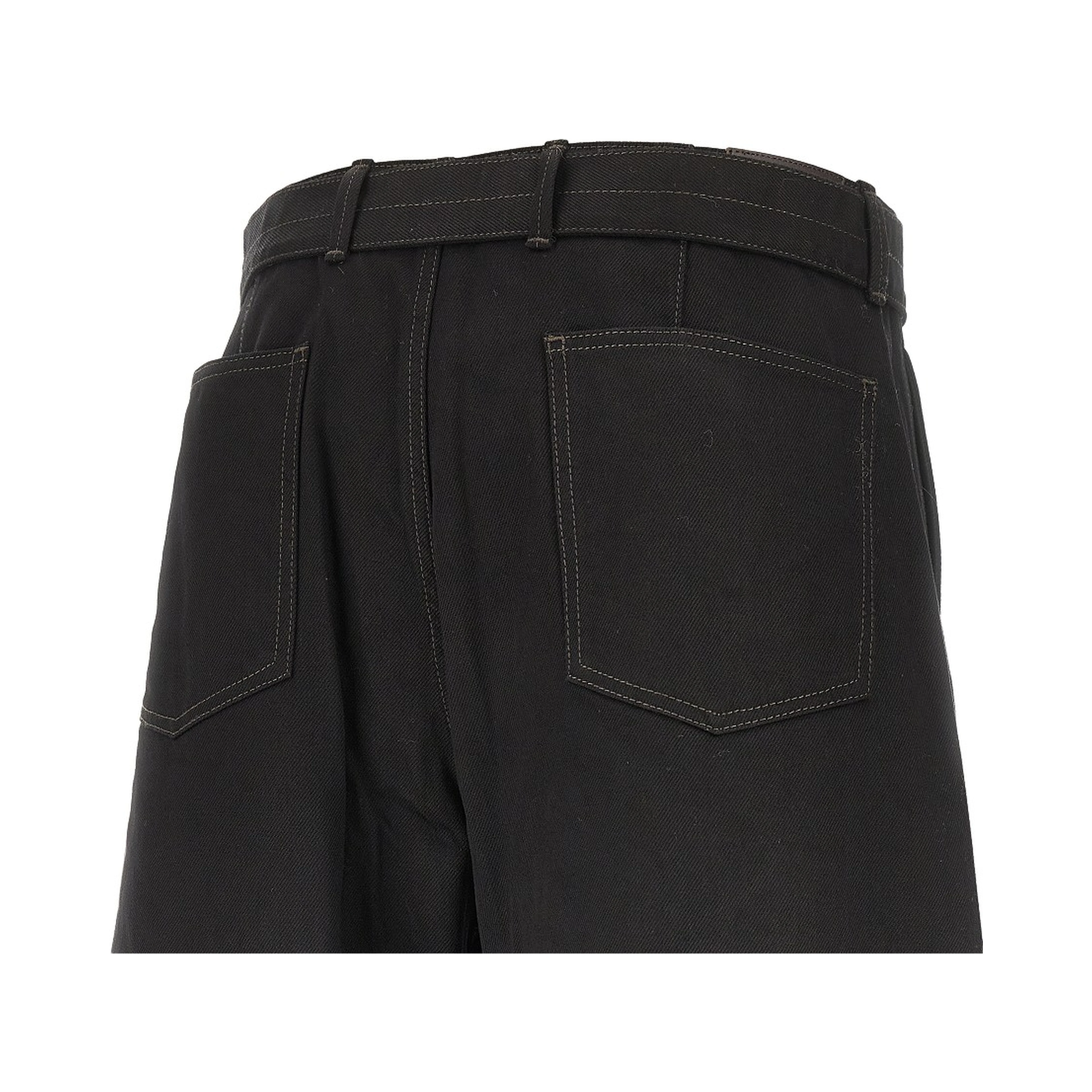 'Twisted' denim pants with belt