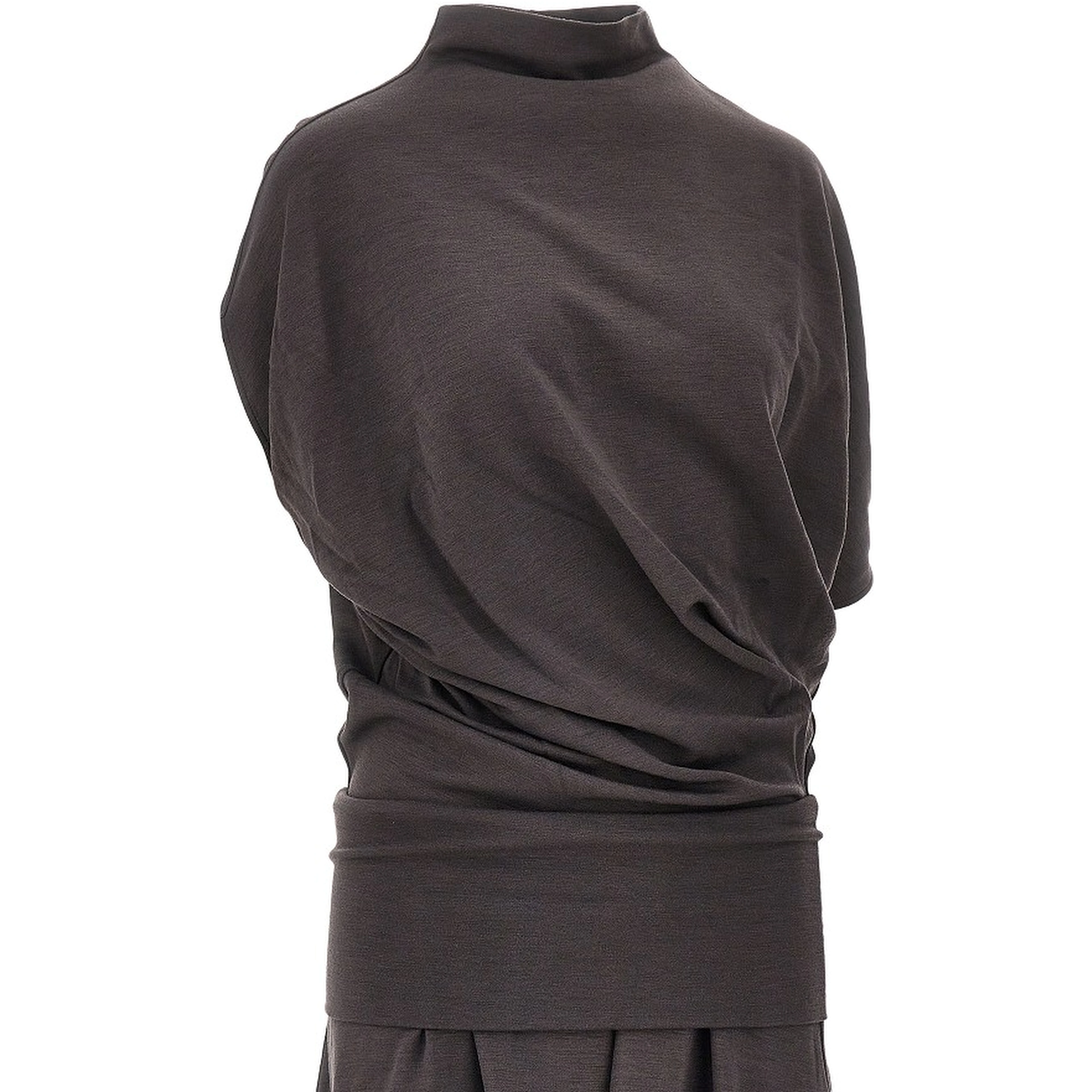 'Twisted' wool-blend jersey dress