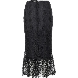 Chantilly lace midi skirt