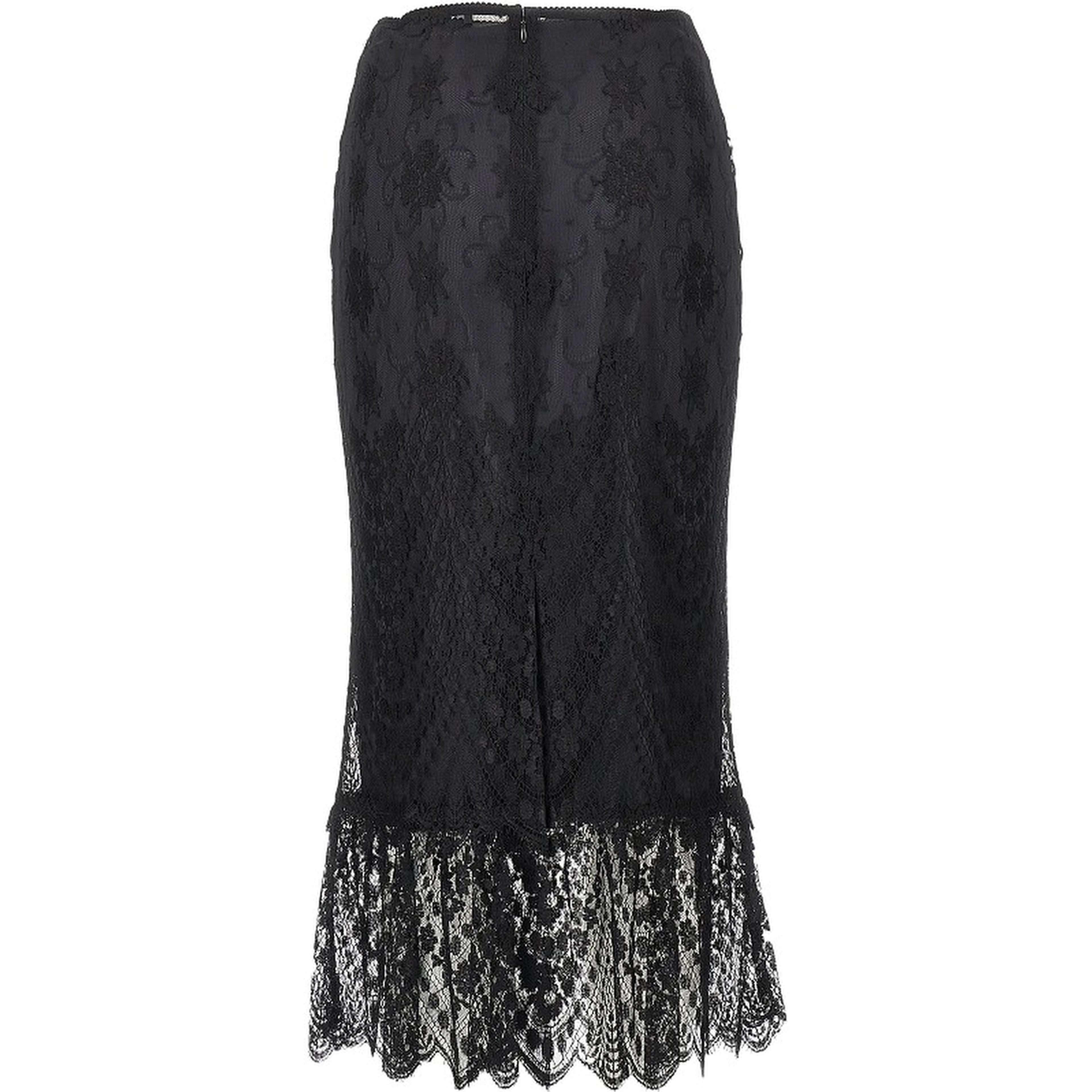 Chantilly lace midi skirt