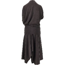 'Twisted' wool-blend jersey dress
