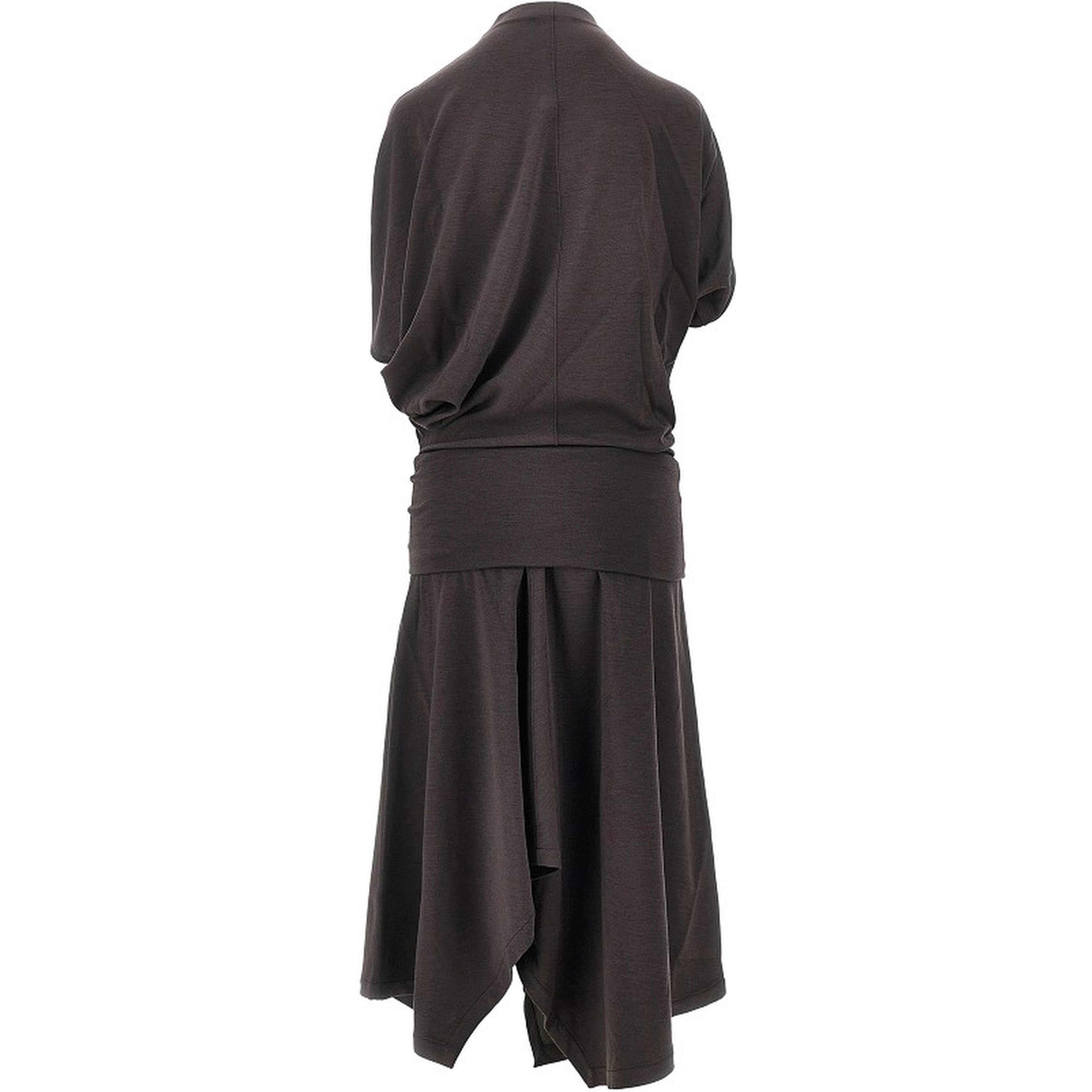 'Twisted' wool-blend jersey dress