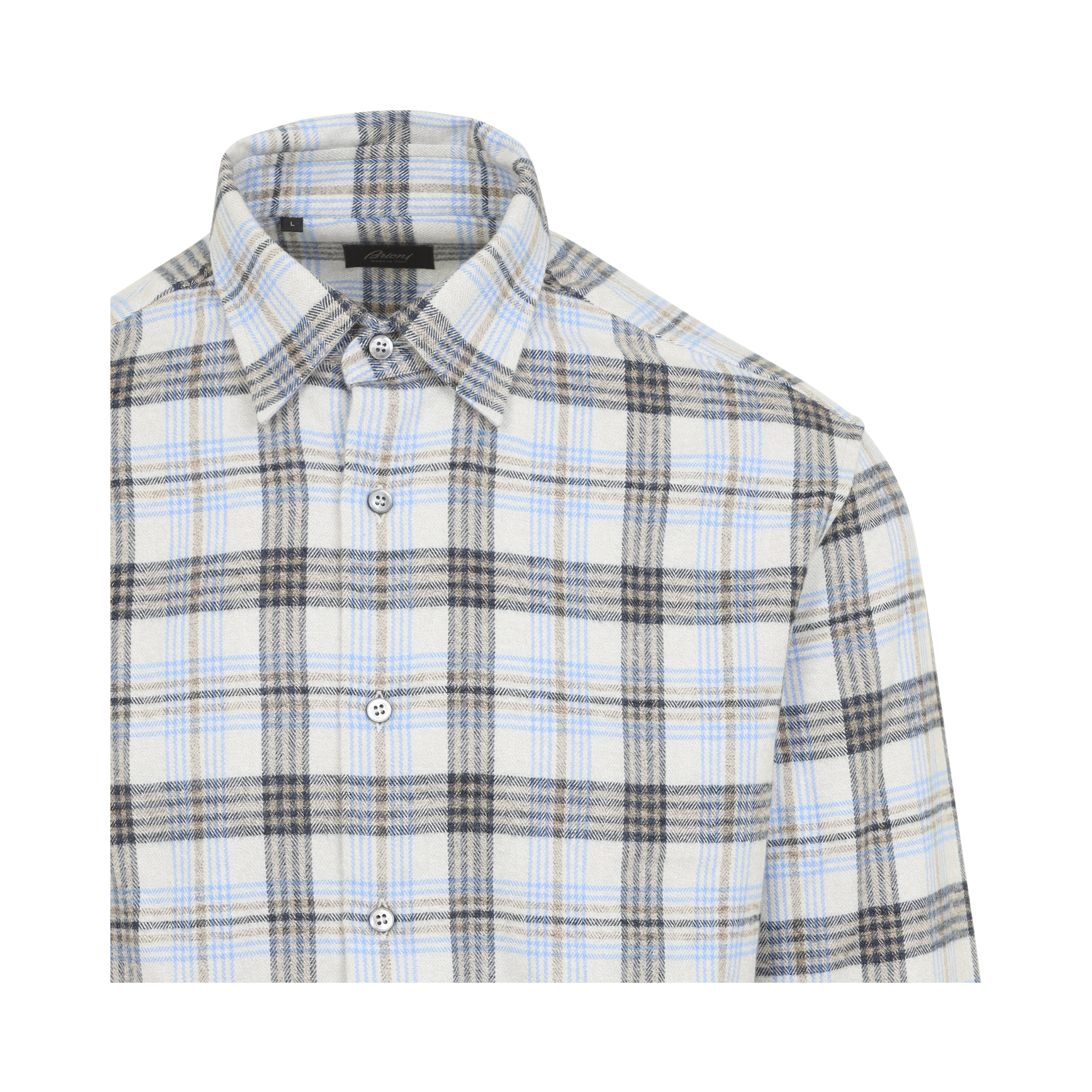 Brioni Hidden Macro Check Shirt