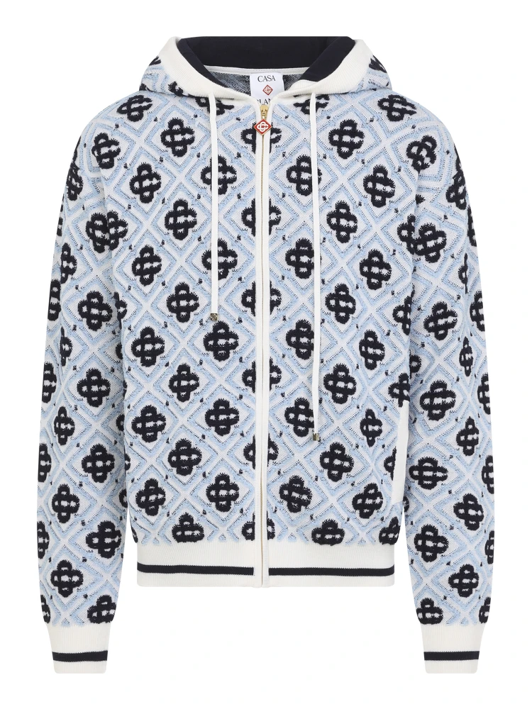 Casablanca Monogram Zip Hp Hoodie