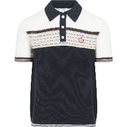 Casablanca Cafe Stripe Polo Shirt