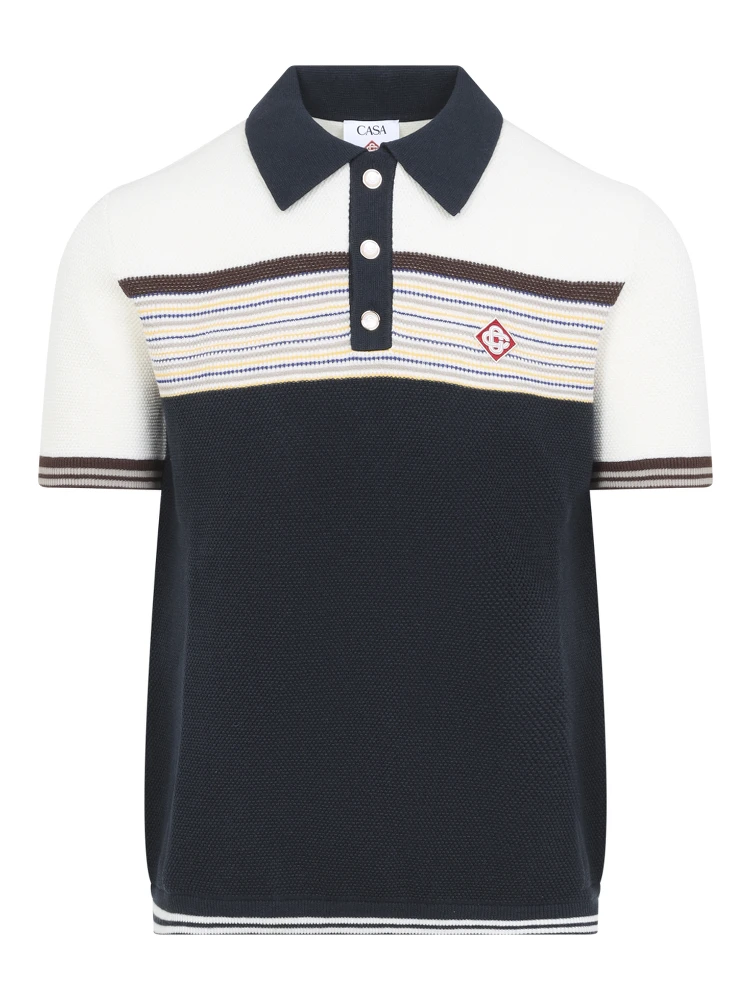 Casablanca Cafe Stripe Polo Shirt