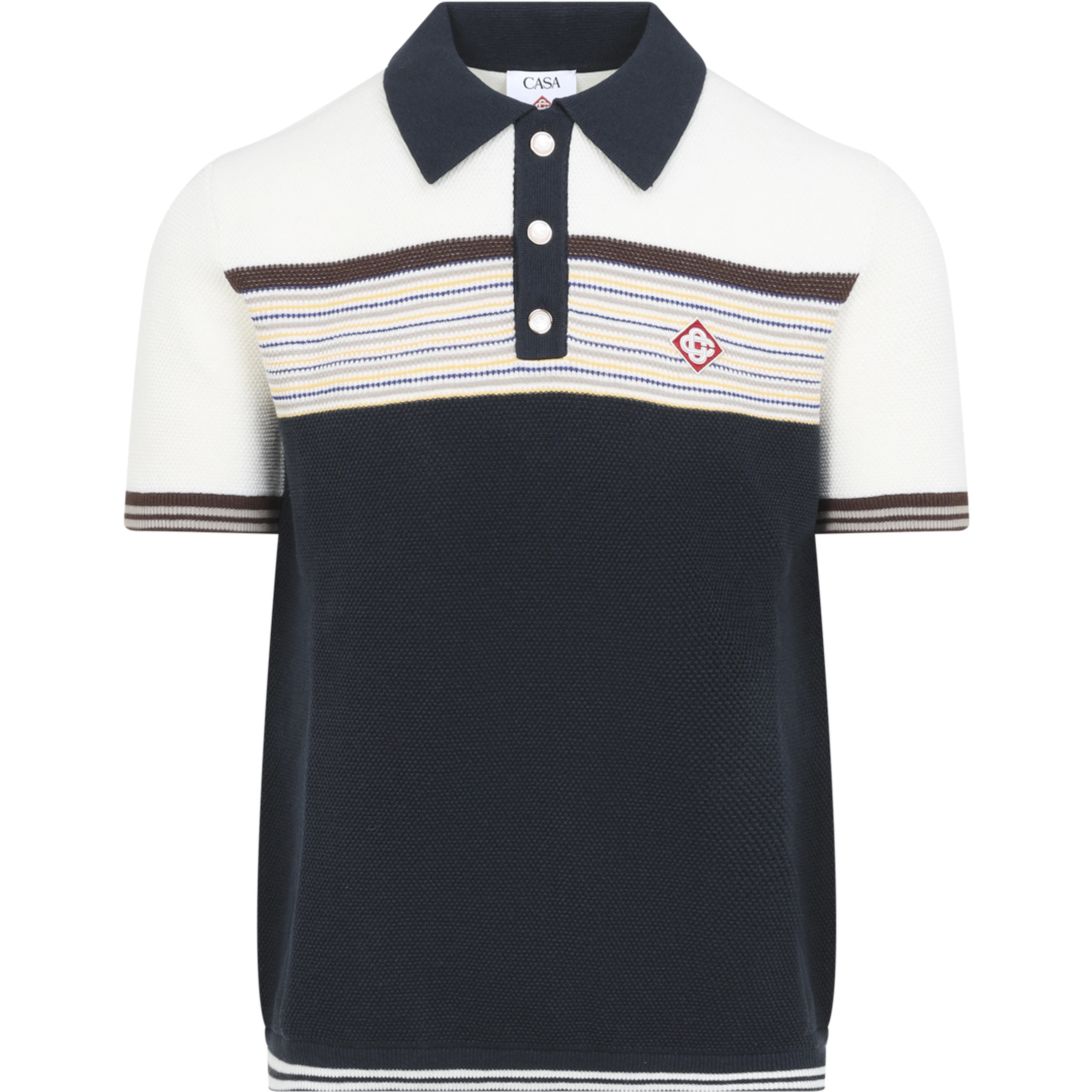 Casablanca Cafe Stripe Polo Shirt