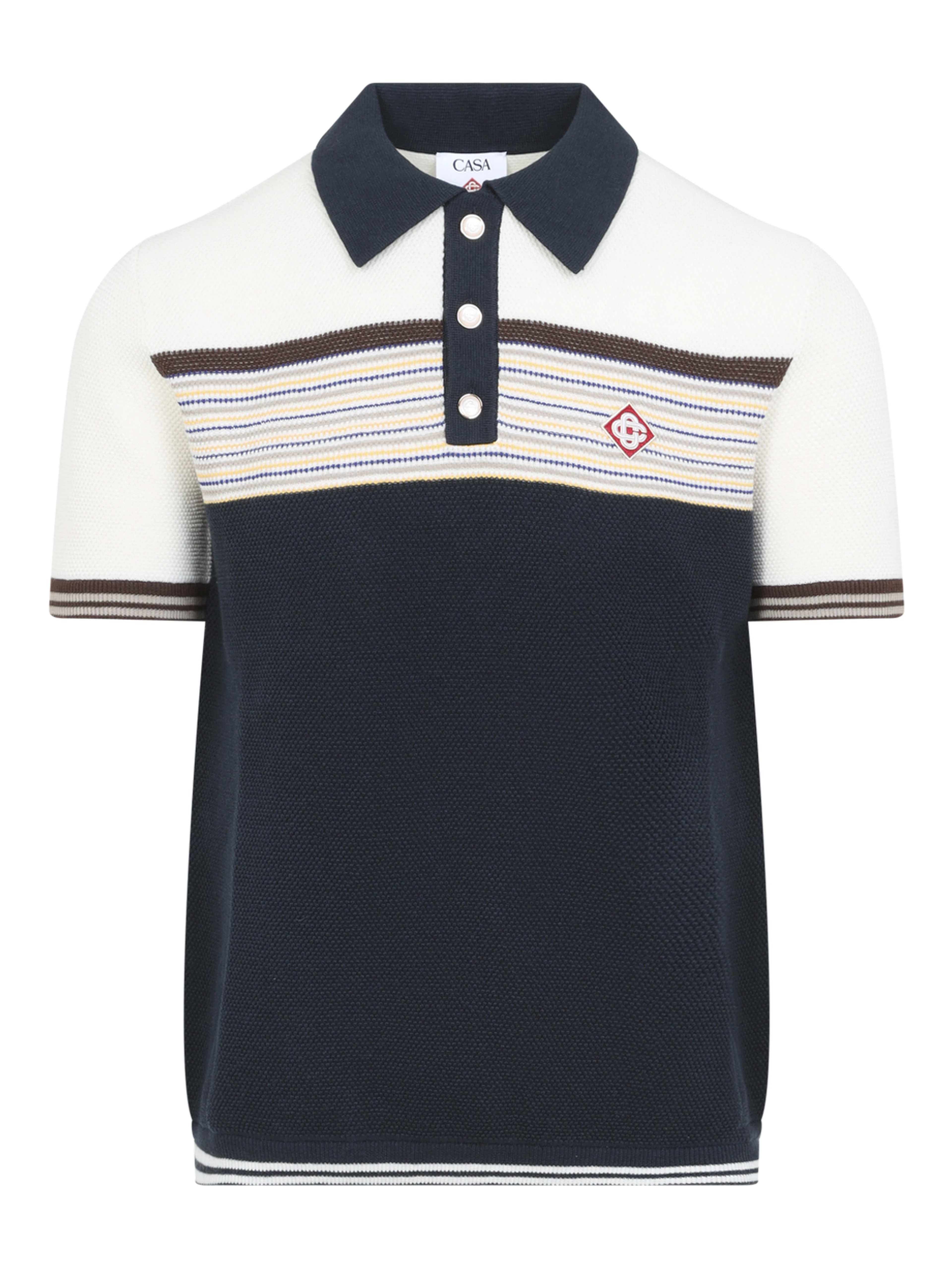 Casablanca Cafe Stripe Polo Shirt