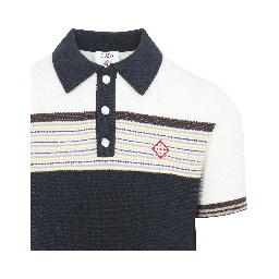 Casablanca Cafe Stripe Polo Shirt