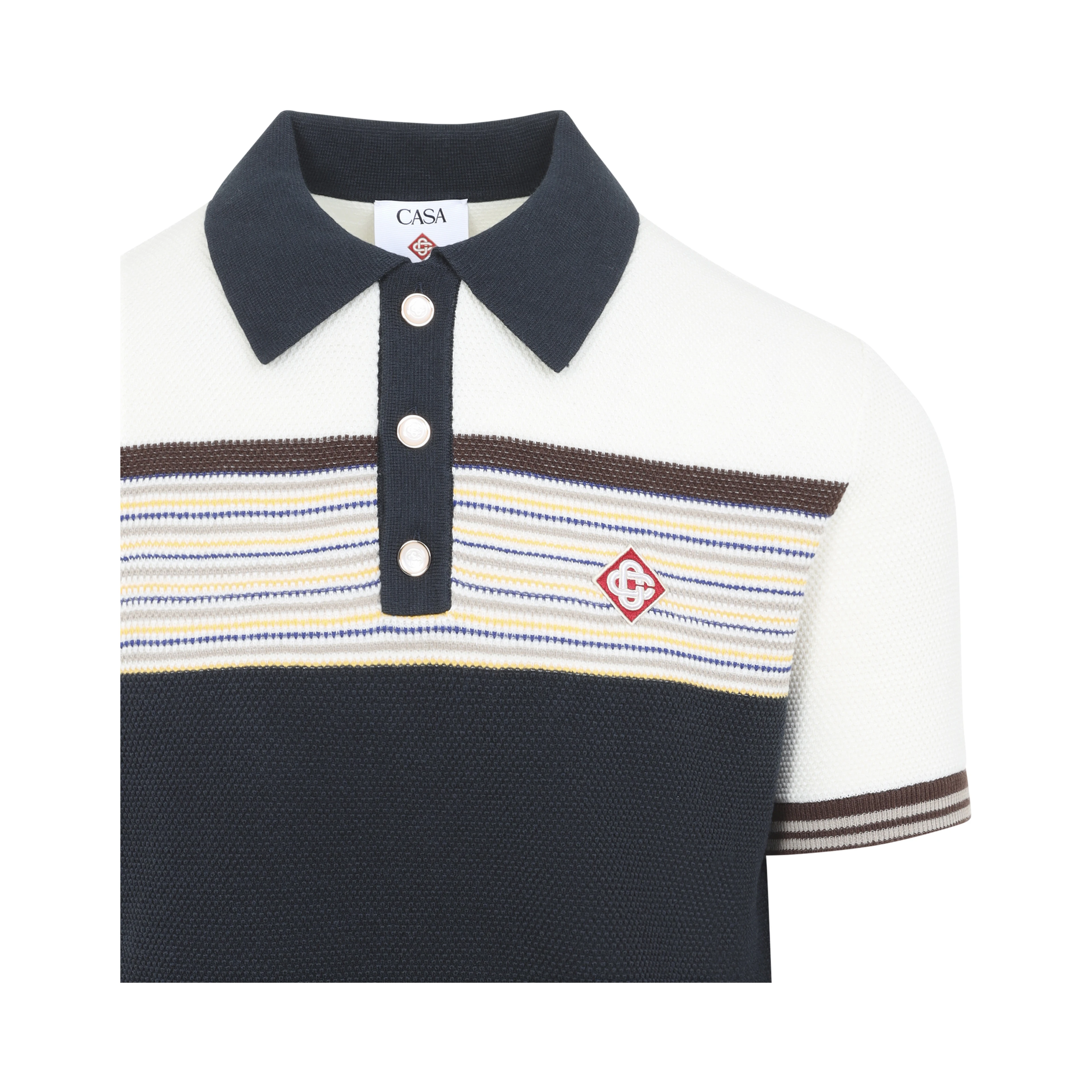 Casablanca Cafe Stripe Polo Shirt