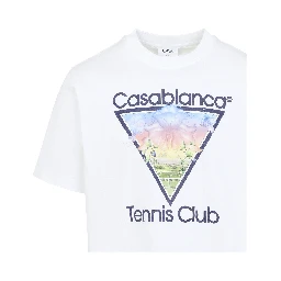 Casablanca Tennis Club Icon Printed Classic T-shirt