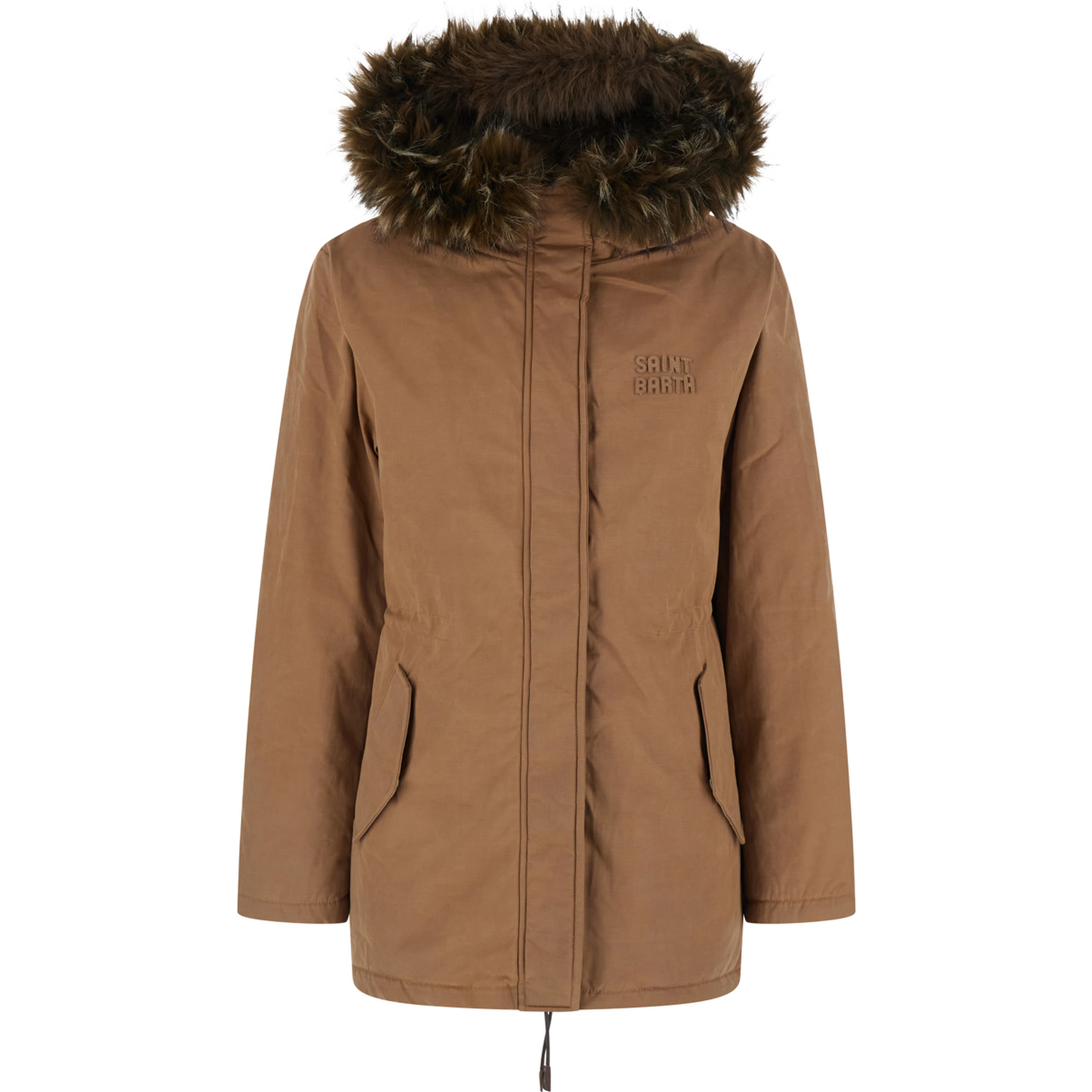 Jacket BRENNA WAX with collar and long sleeves in Tech Fabric Beige for men
