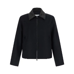 SPLITTABLE WOOL 
FELT JACKET/
DOUBLE BLACK