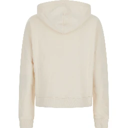 Sweatshirt with Sbarth Tartan patch and white unisex cotton
