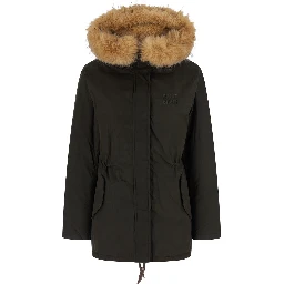 BRENNA WAX Jacket with collar and long sleeves in Tech Fabric green unisex