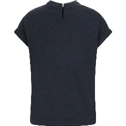 T-shirt in jersey con monile