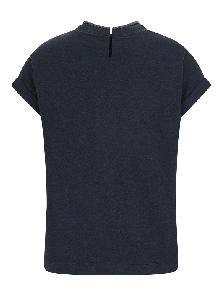 T-shirt in jersey con monile alternative