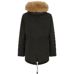BRENNA WAX Jacket with collar and long sleeves in Tech Fabric green unisex