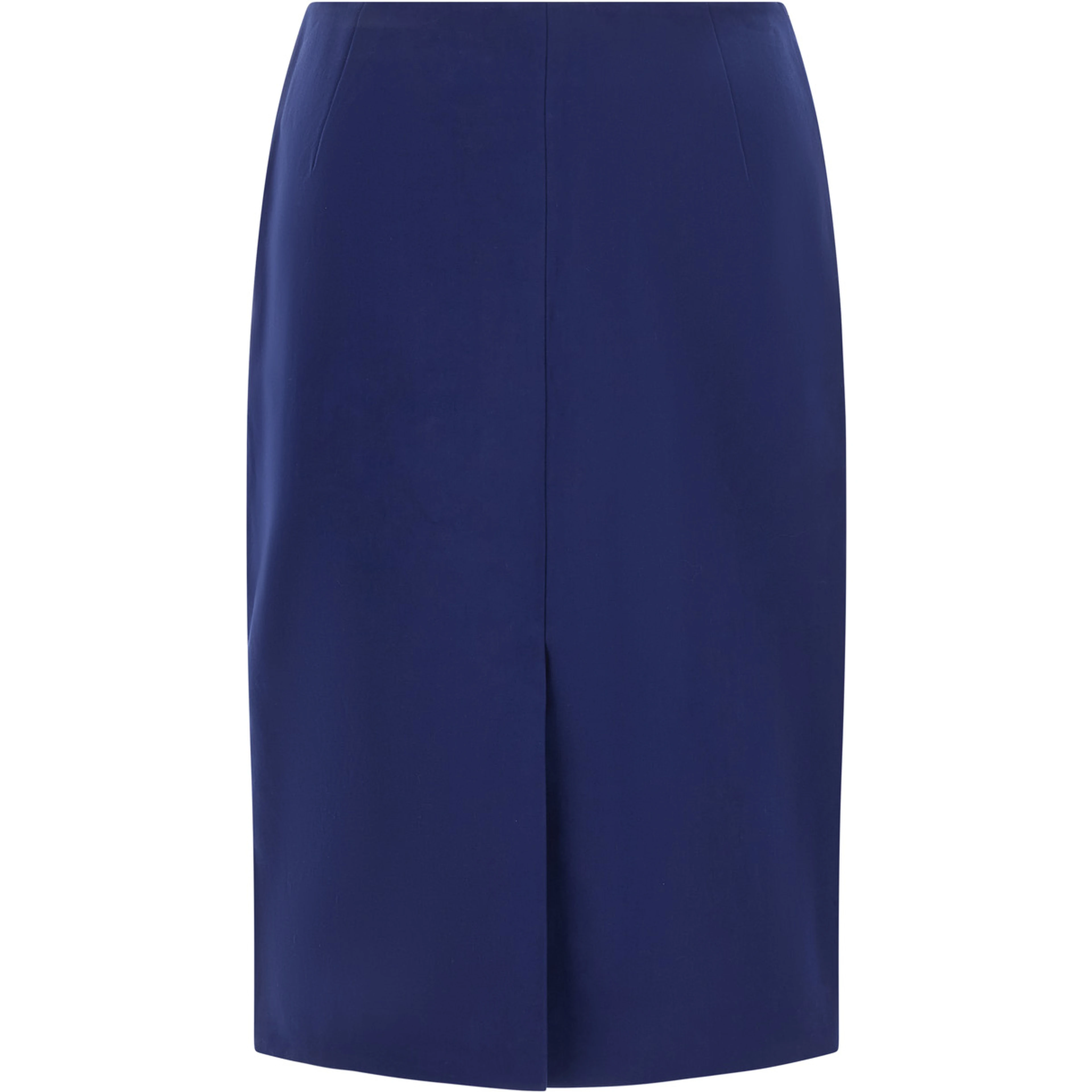 Pencil Skirt with Pink Details and Blue Cotton for Women
