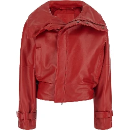 BIG COLLAR JACKET SMOOTH LIGHT LEATHER