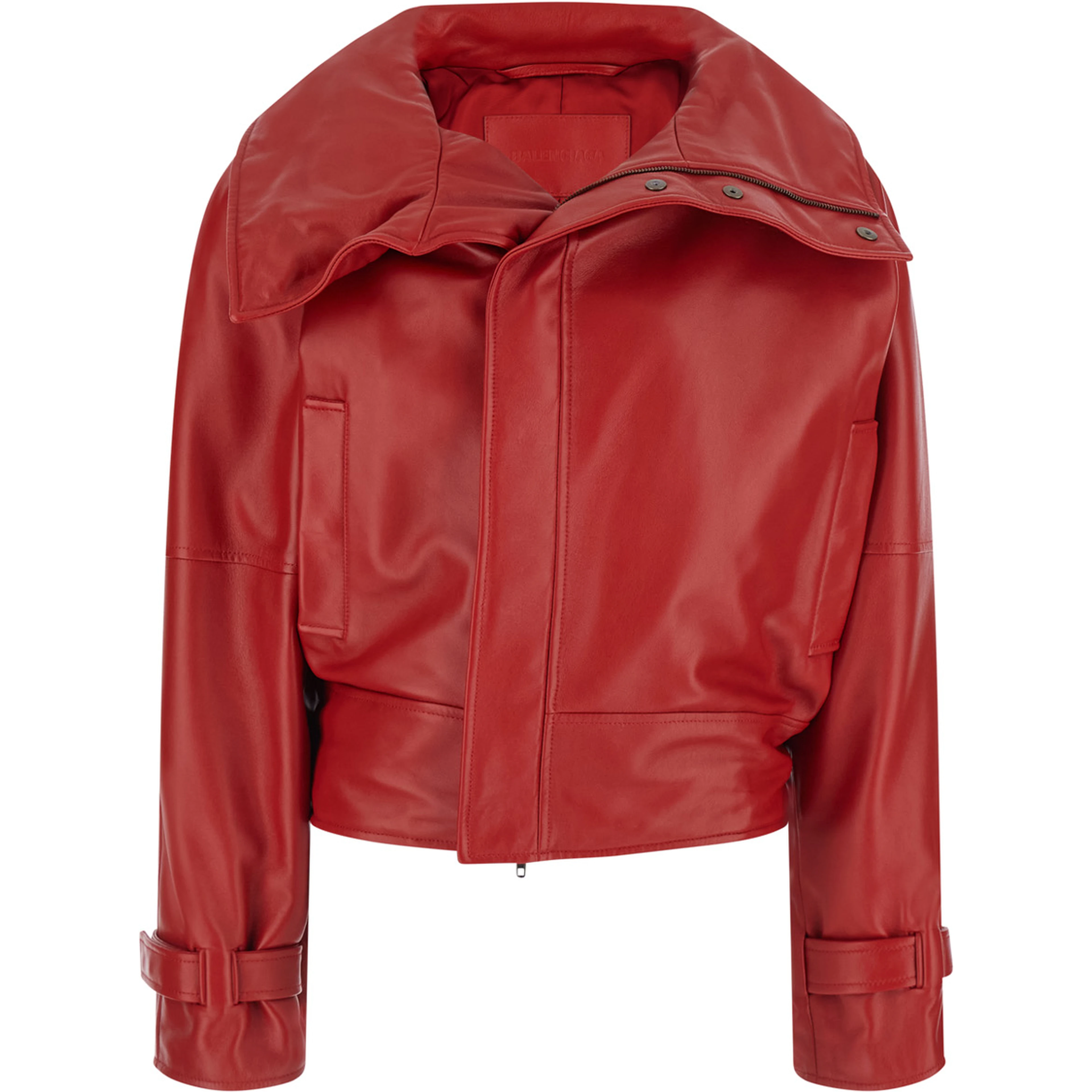 BIG COLLAR JACKET SMOOTH LIGHT LEATHER