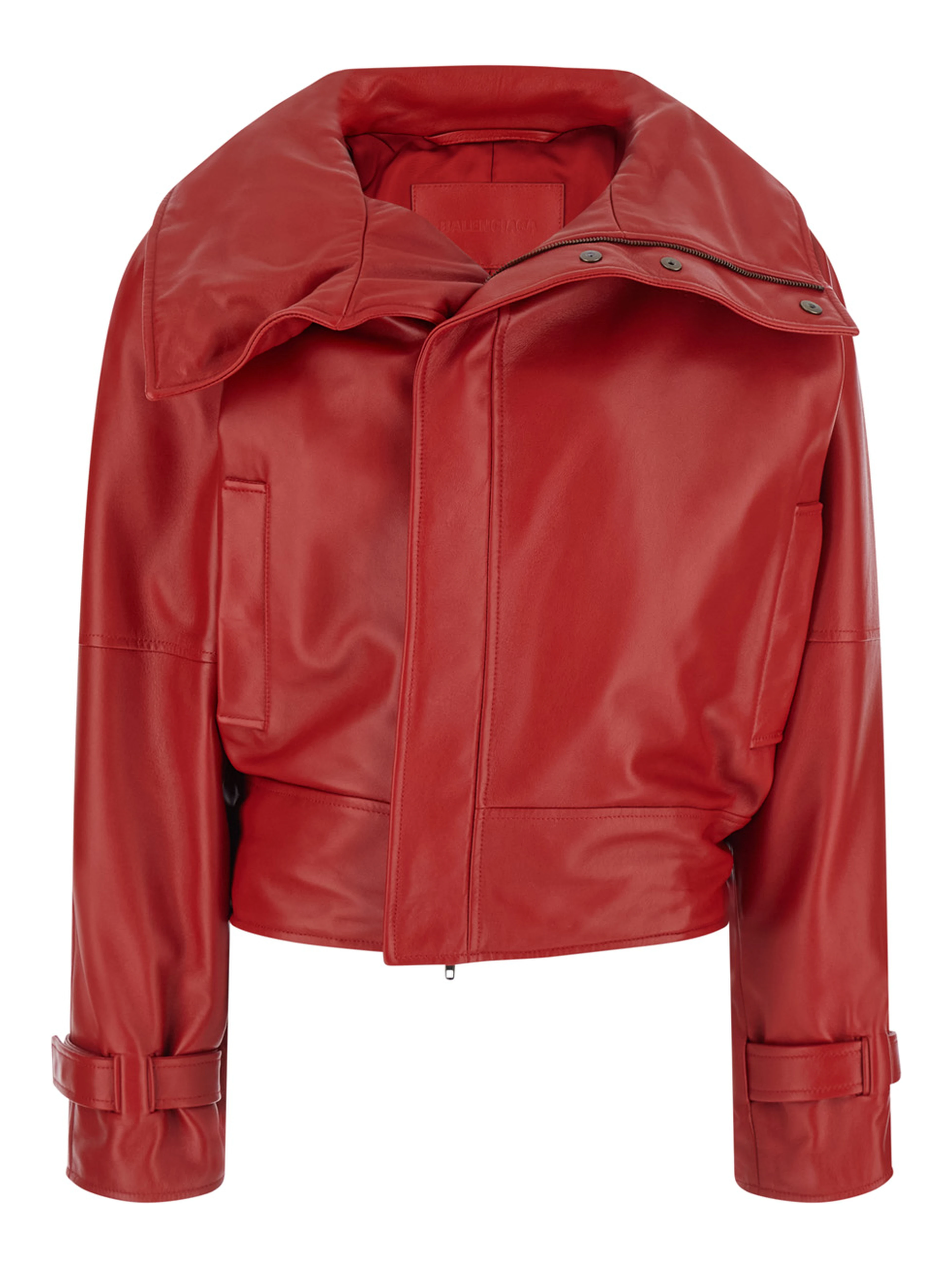 BIG COLLAR JACKET SMOOTH LIGHT LEATHER