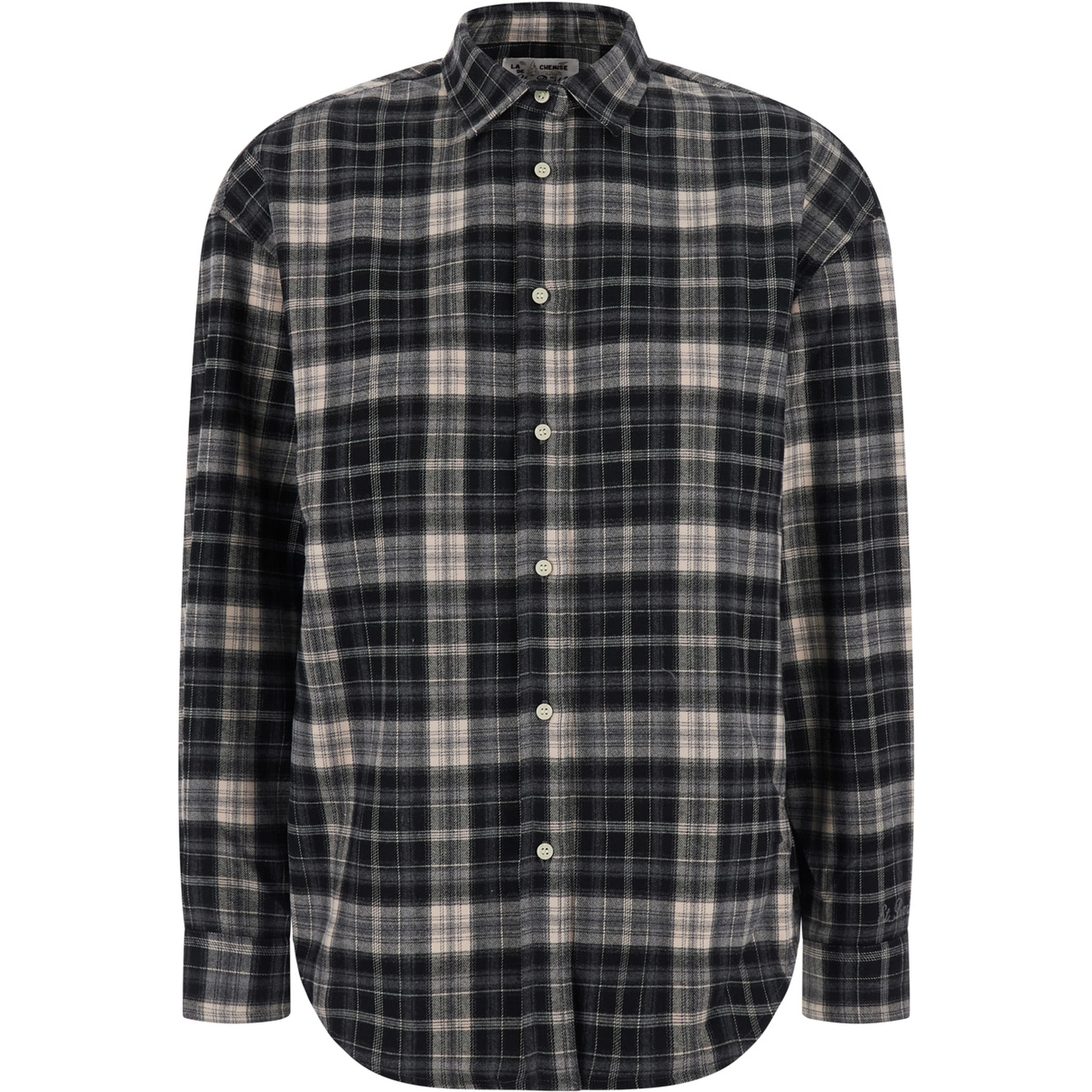 Shirt "GIGY FLANNEL TARTAN SB ROSE" with Polyester fabric and gray unisex