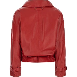 BIG COLLAR JACKET SMOOTH LIGHT LEATHER