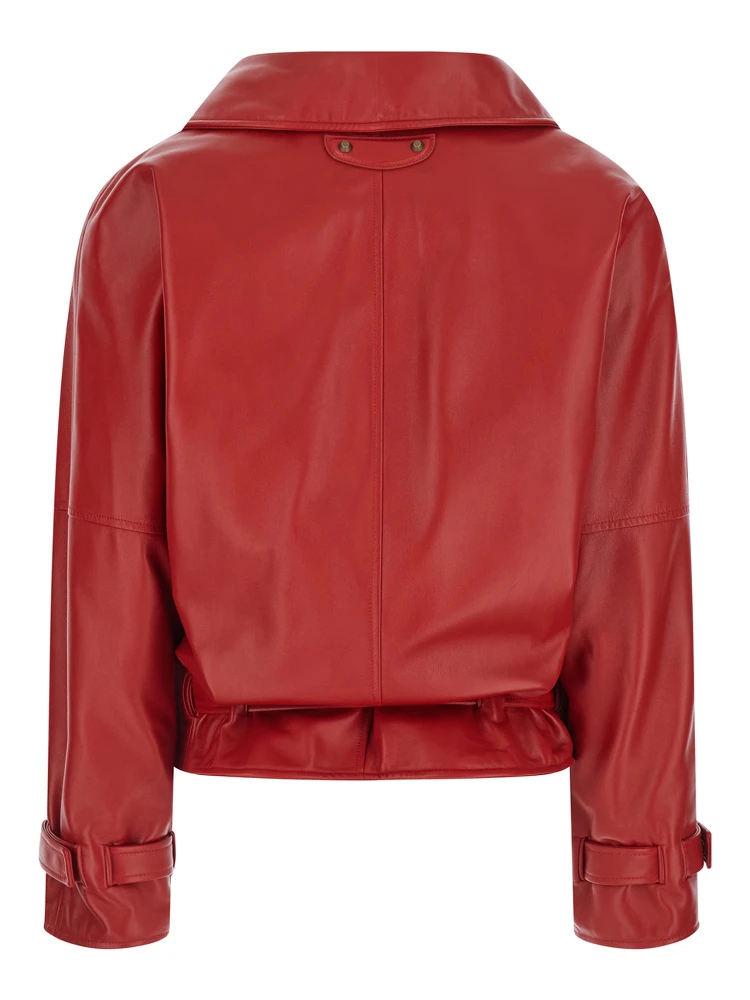 BIG COLLAR JACKET SMOOTH LIGHT LEATHER alternative