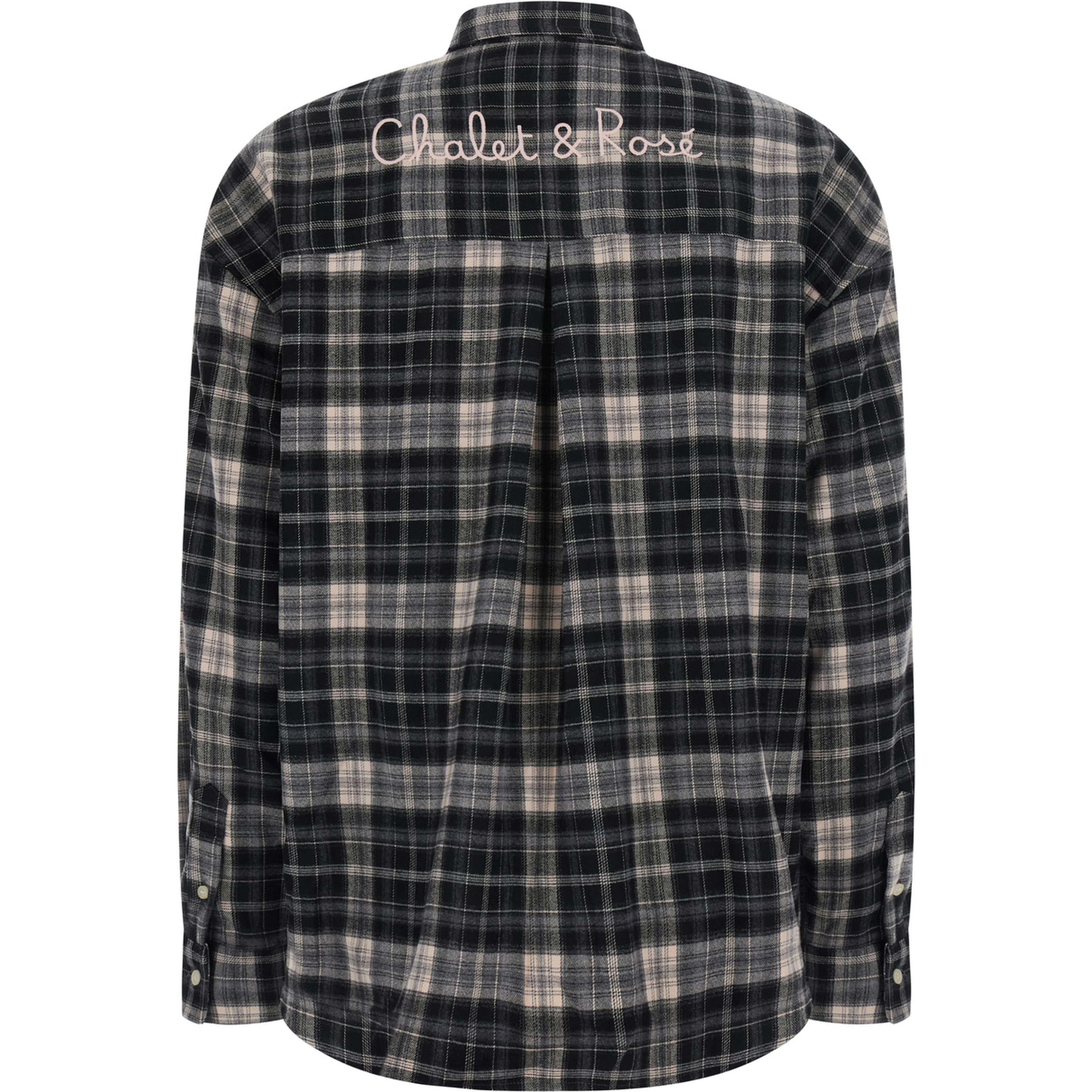Shirt "GIGY FLANNEL TARTAN SB ROSE" with Polyester fabric and gray unisex