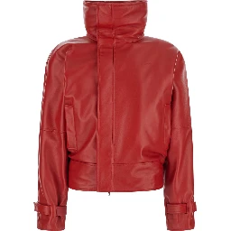 BIG COLLAR JACKET SMOOTH LIGHT LEATHER
