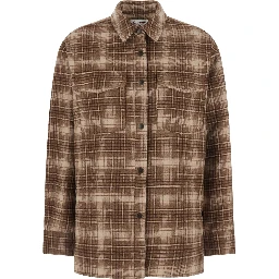 Shirt "CAMBRY FLANNEL TARTAN" with Polyester fabric, color Beige and for men