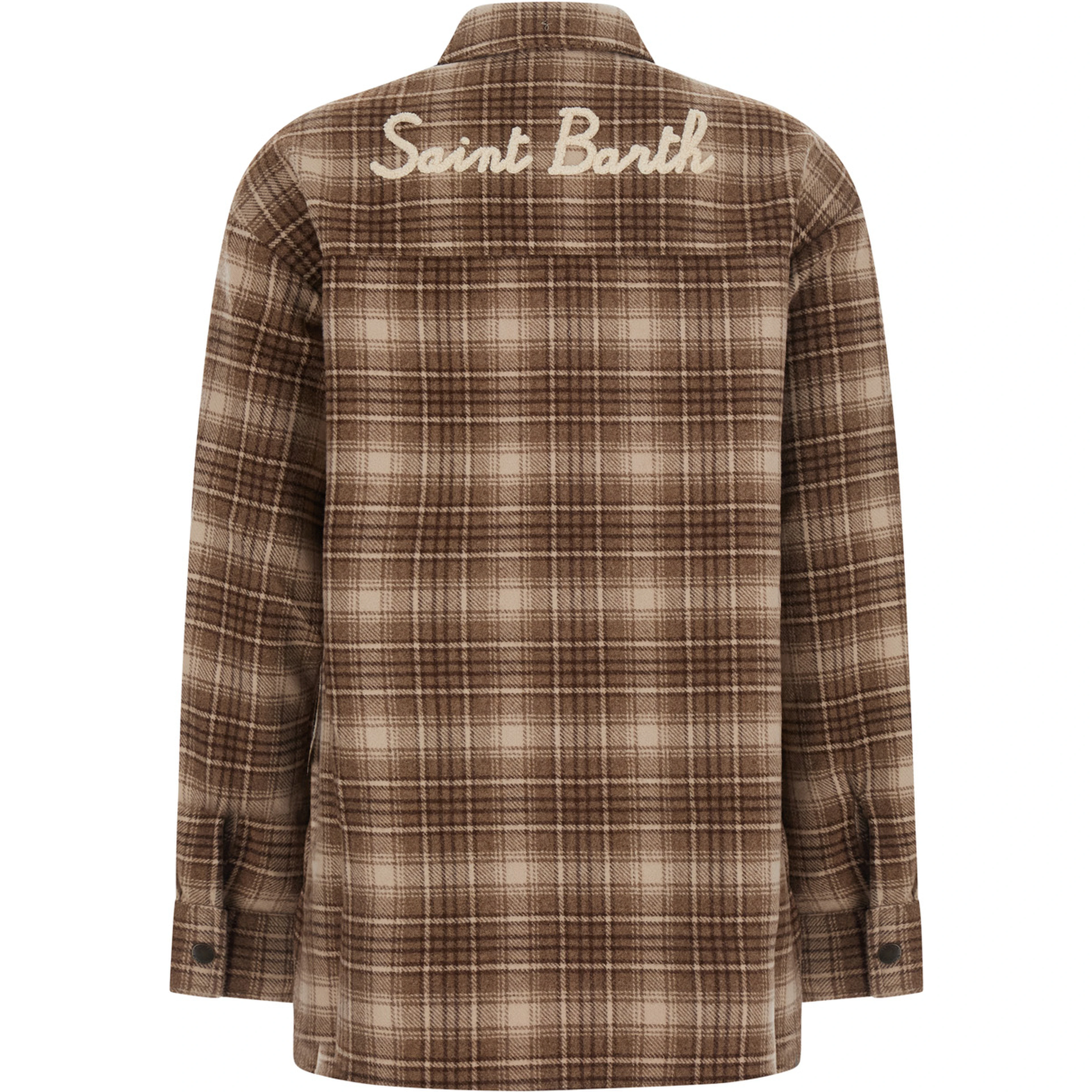 Shirt "CAMBRY FLANNEL TARTAN" with Polyester fabric, color Beige and for men