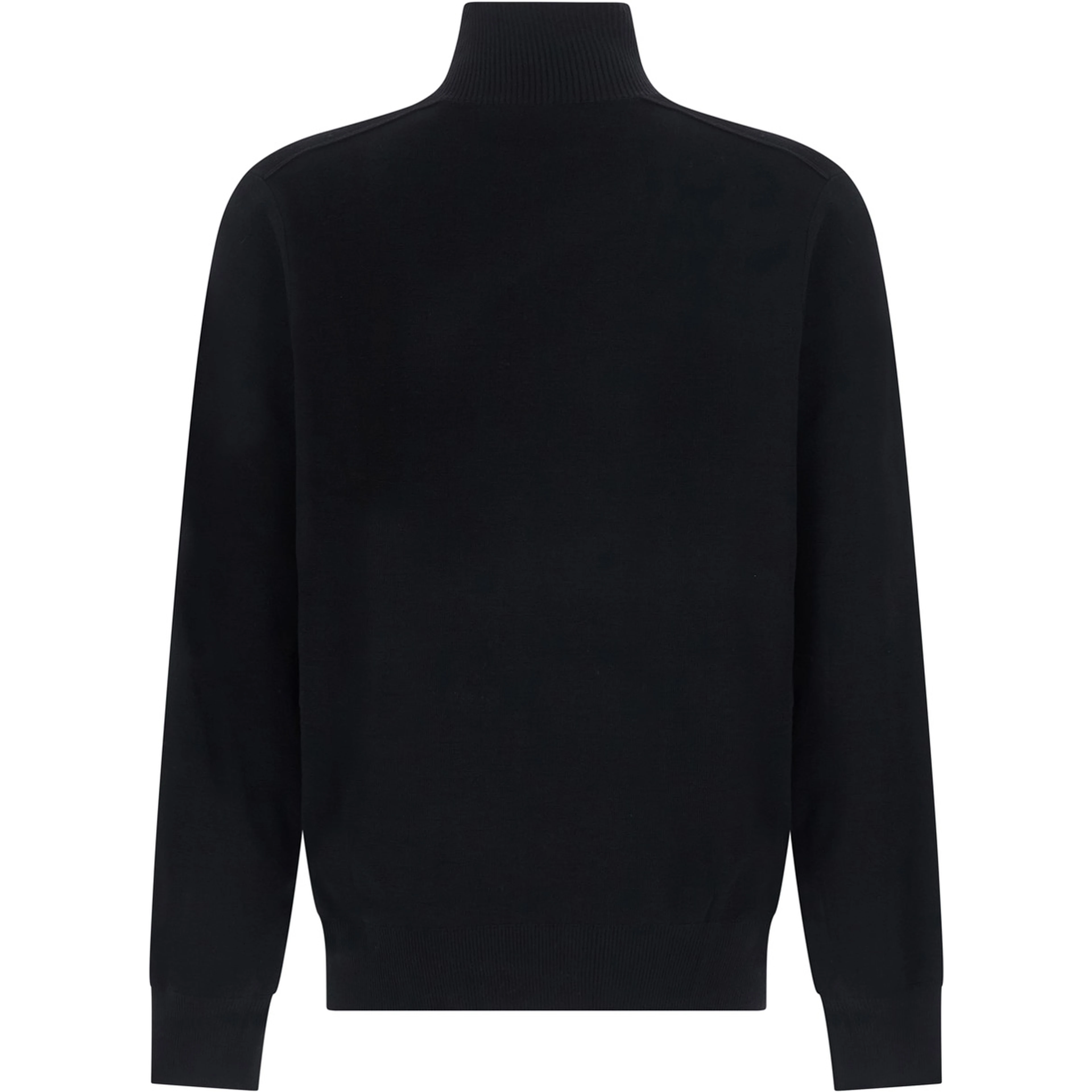 Half-Zip Black Merino Sweater for Women