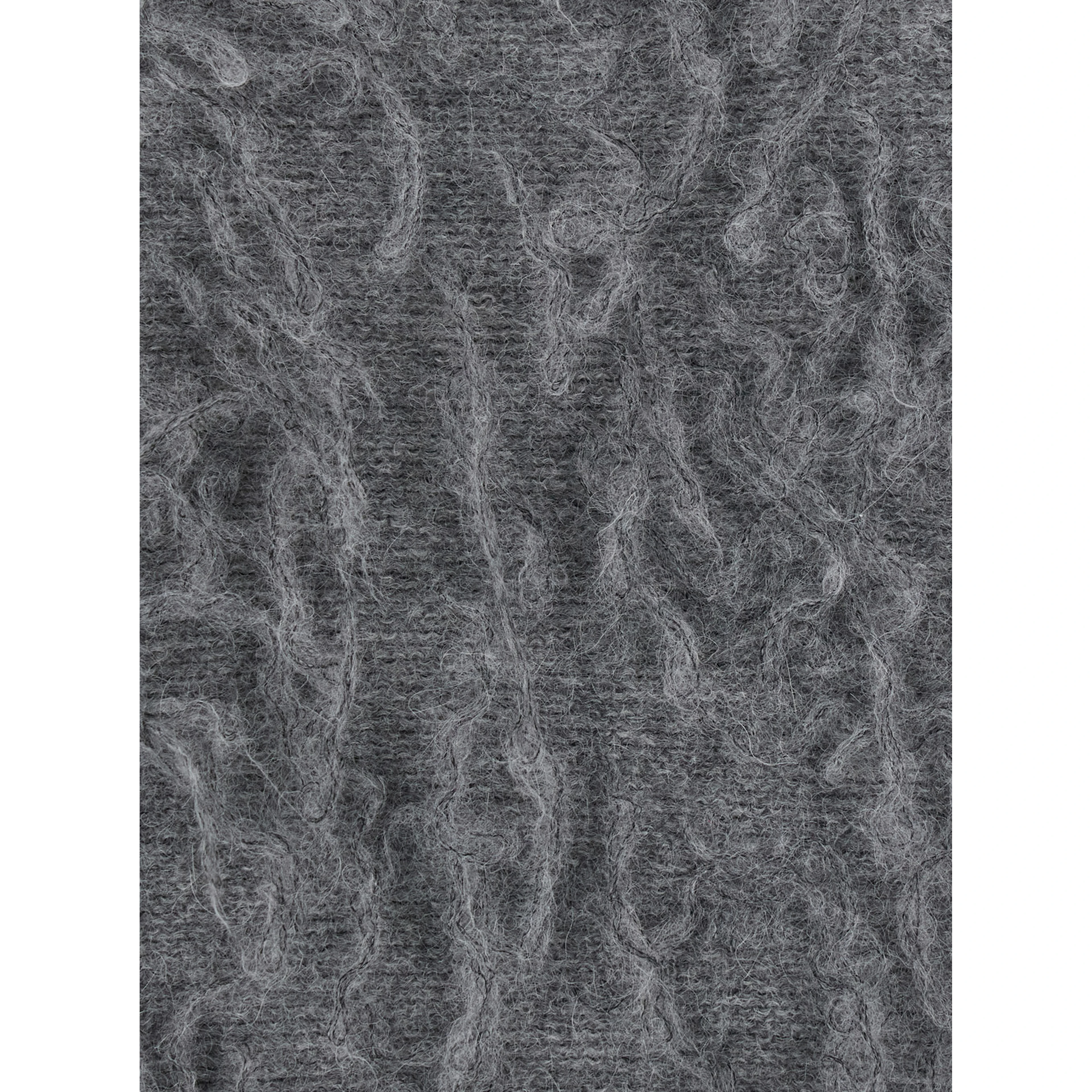 Knitwear with V-neck and long sleeves in gray fabric for women
