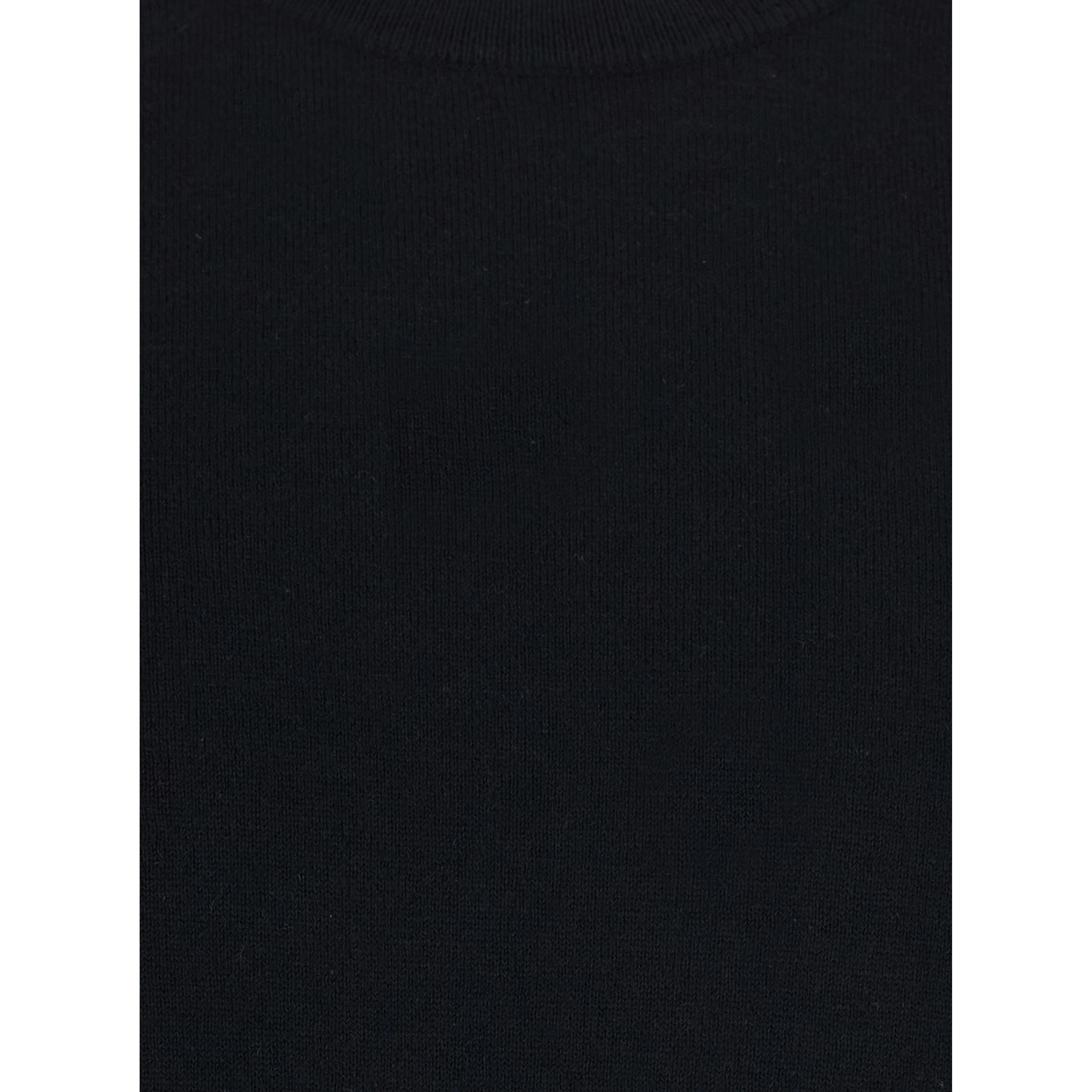 Crew Neck ML F. 14gg with long sleeves, in silk and wool, black, unisex