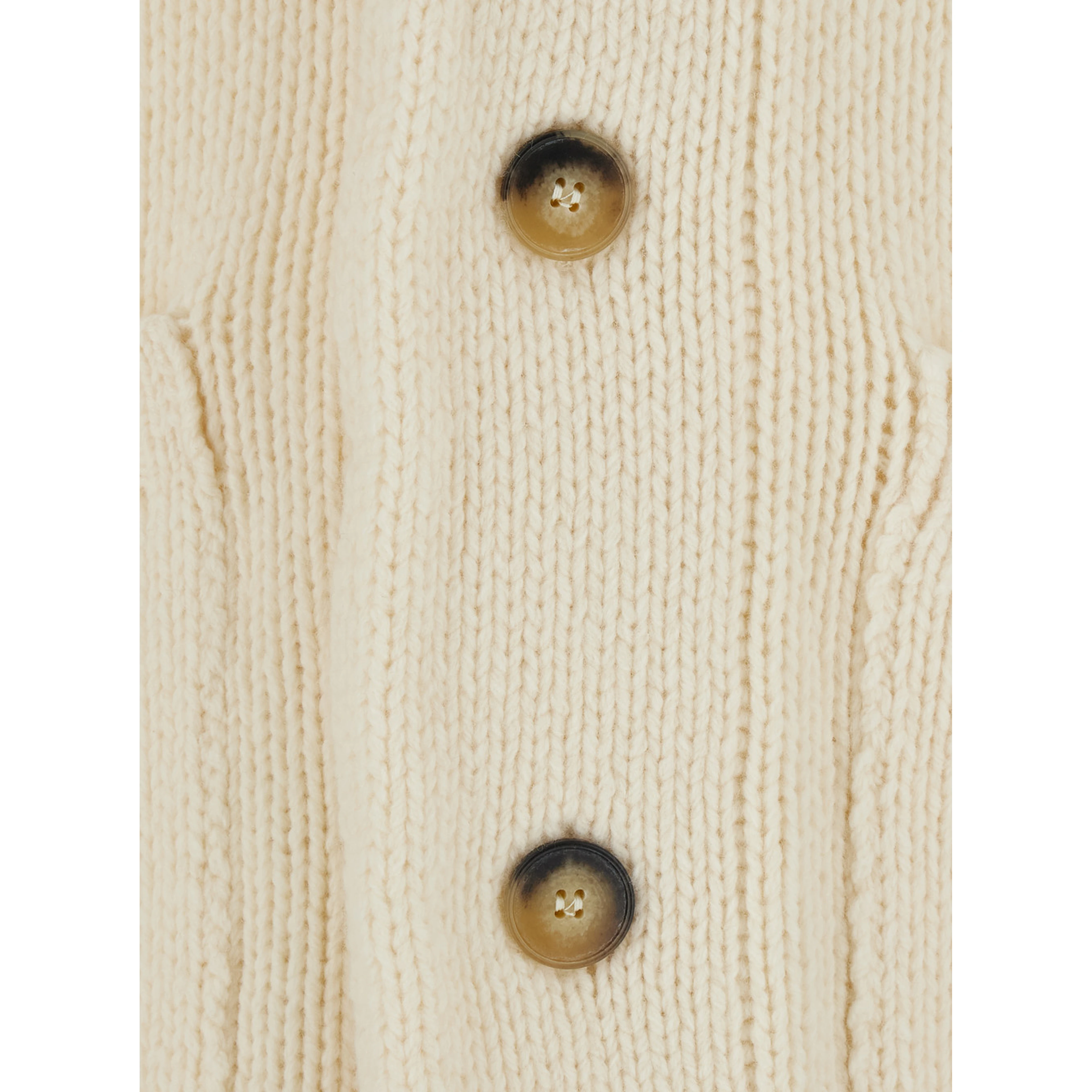SHOULDER CARDIGAN Bottonni with shawl collar and long sleeves in wool and polyamide White Men
