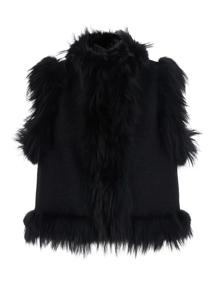VEST WOOL BOUCLE+FOX