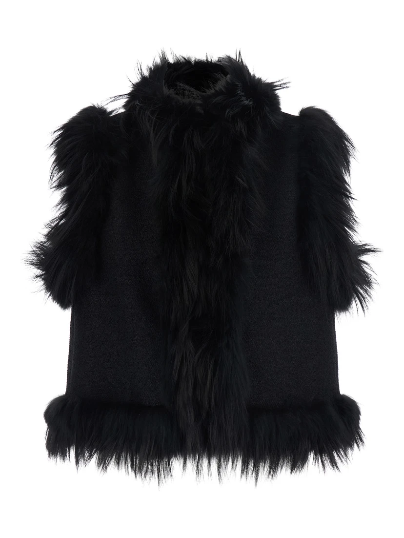 VEST WOOL BOUCLE+FOX