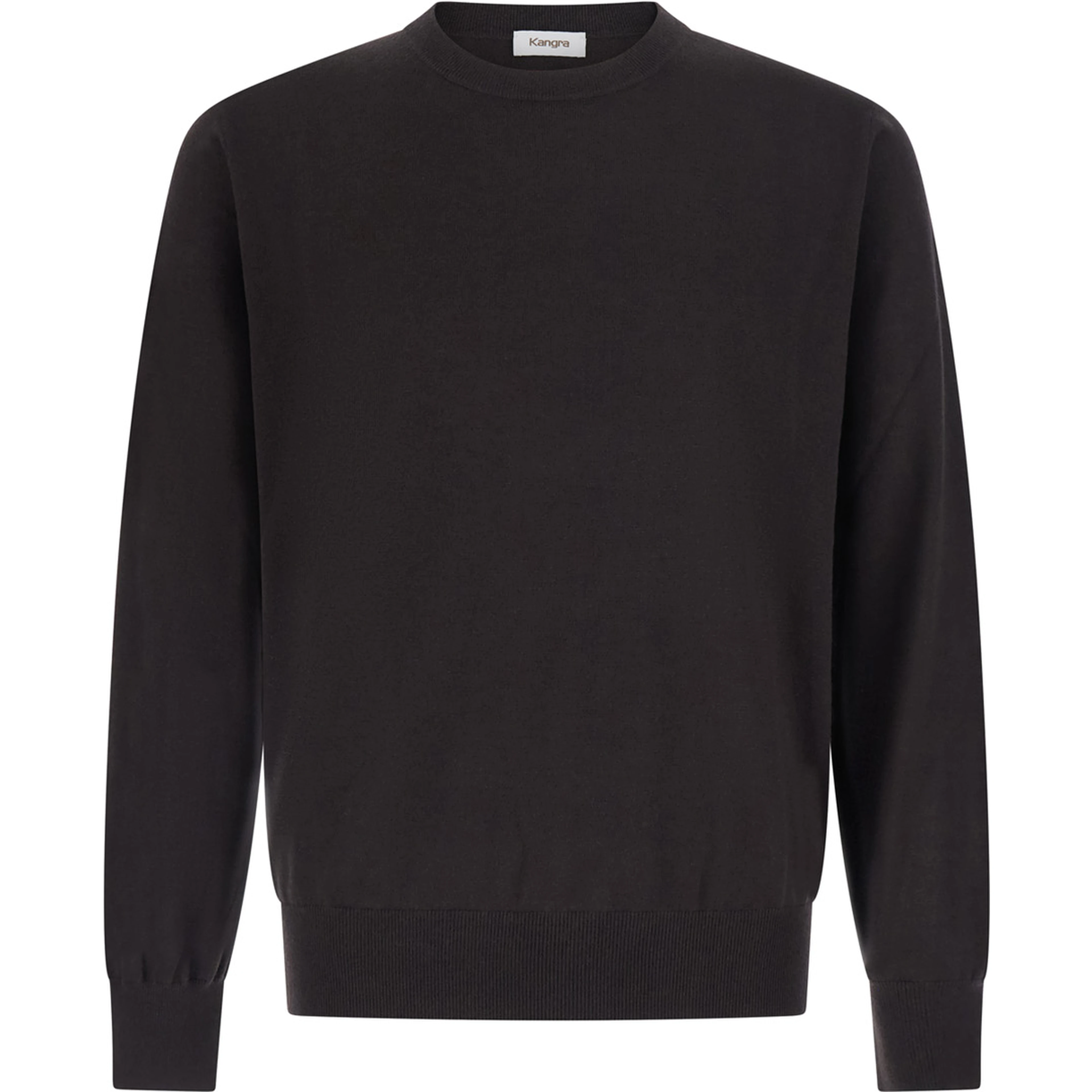 Crew Neck ML F. 14gg with round neck and long sleeves in wool and brown for women