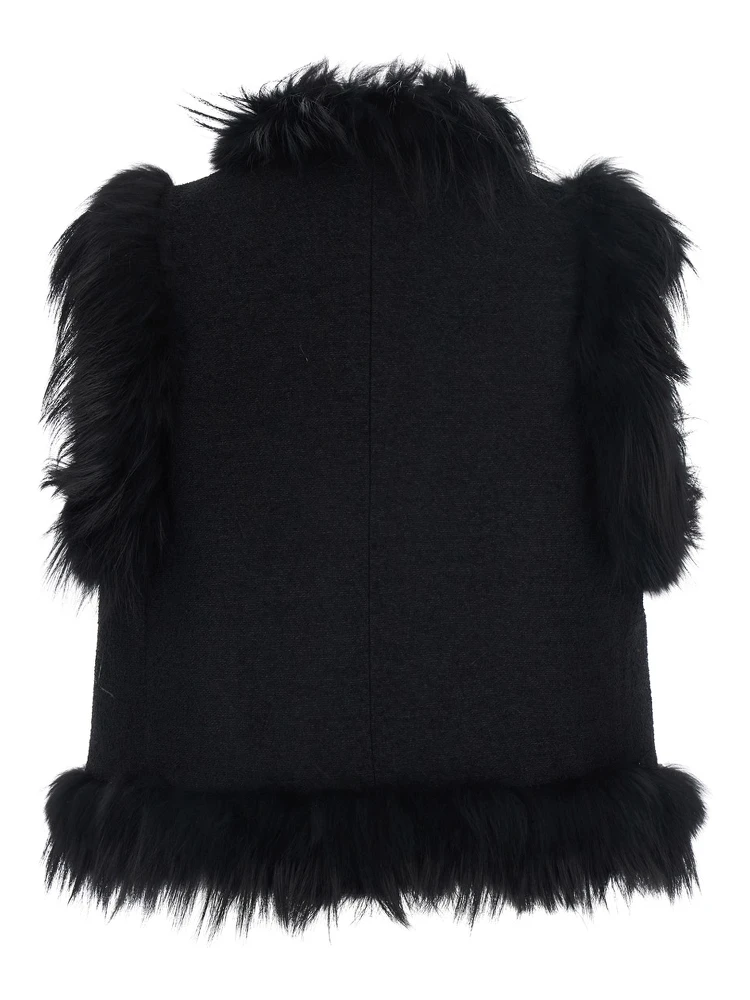 VEST WOOL BOUCLE+FOX alternative