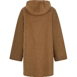 Coat characterized by an elegant and refined design in Brown for women
