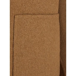 Coat characterized by an elegant and refined design in Brown for women